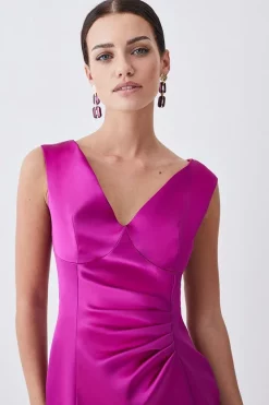 Best deal 👍 Karen Millen Petite Italian Structured Satin Off The Shoulder Pencil Midi 👗 Dress - magenta ⭐ 12 Best deal 👍 Karen Millen Petite Italian Structured Satin Off The Shoulder Pencil Midi 👗 Dress - magenta ⭐ -Karen Millen Outlet store bkk08912 magenta xl 4