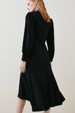 Cheap โ๏ธ Karen Millen Petite Soft Tailored High Low Sleeved Midi ๐ Dress ๐ 12 Cheap โ๏ธ Karen Millen Petite Soft Tailored High Low Sleeved Midi ๐ Dress ๐ -Karen Millen Outlet store bkk08965 black xl 2
