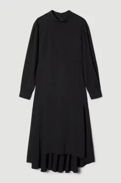 Cheap โ๏ธ Karen Millen Petite Soft Tailored High Low Sleeved Midi ๐ Dress ๐ 13 Cheap โ๏ธ Karen Millen Petite Soft Tailored High Low Sleeved Midi ๐ Dress ๐ -Karen Millen Outlet store bkk08965 black xl 3