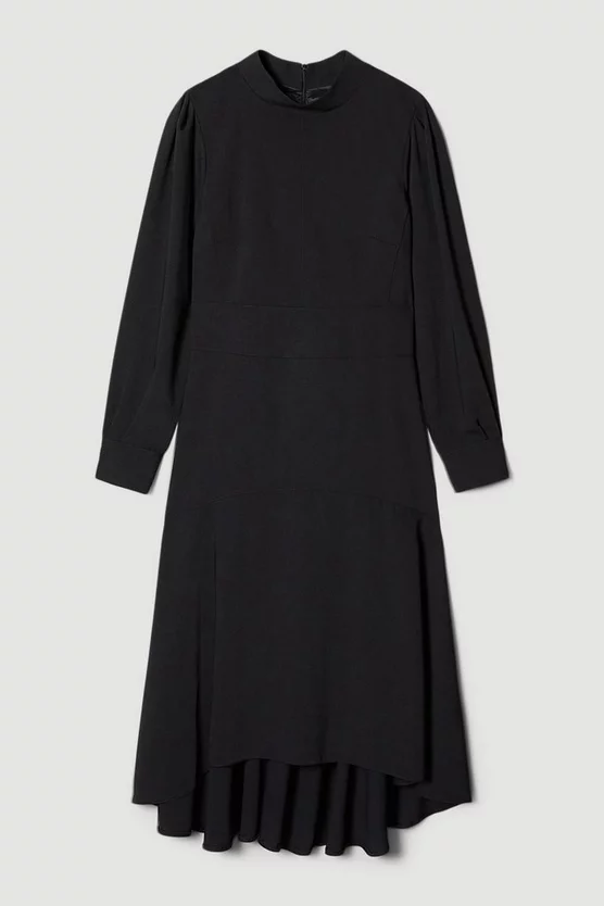 Cheap โ๏ธ Karen Millen Petite Soft Tailored High Low Sleeved Midi ๐ Dress ๐ 6 Cheap โ๏ธ Karen Millen Petite Soft Tailored High Low Sleeved Midi ๐ Dress ๐ - Image 4