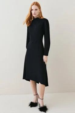 Cheap โ๏ธ Karen Millen Petite Soft Tailored High Low Sleeved Midi ๐ Dress ๐ 14 Cheap โ๏ธ Karen Millen Petite Soft Tailored High Low Sleeved Midi ๐ Dress ๐ -Karen Millen Outlet store bkk08965 black xl 4
