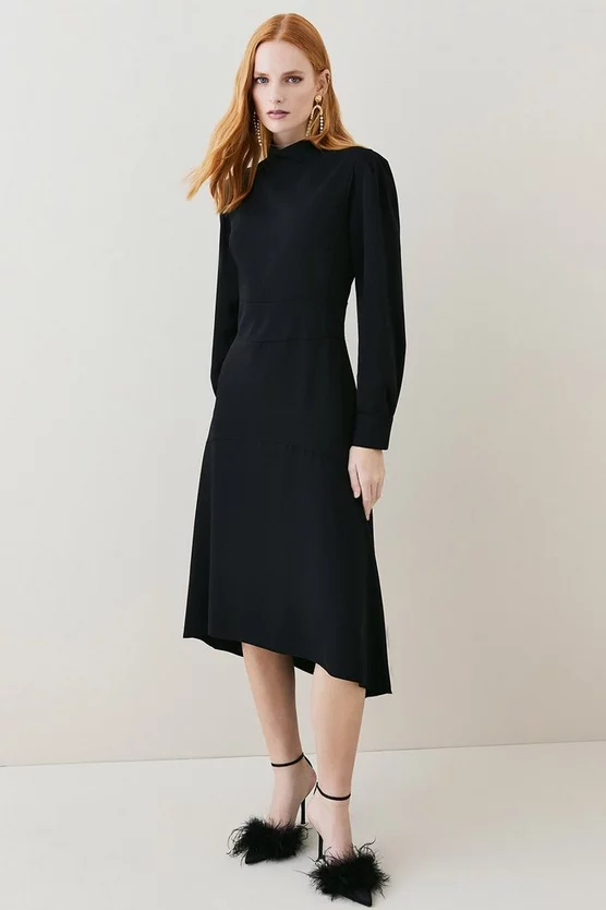 Cheap โ๏ธ Karen Millen Petite Soft Tailored High Low Sleeved Midi ๐ Dress ๐ 7 Cheap โ๏ธ Karen Millen Petite Soft Tailored High Low Sleeved Midi ๐ Dress ๐ - Image 5