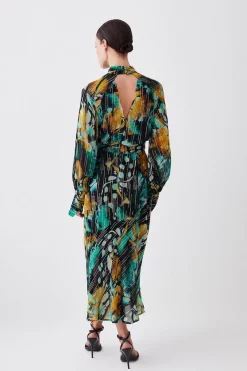 Top 10 ✨ Karen Millen Petite Metallic Iridescent Column Midi 👗 Dress ✔️ -Karen Millen Outlet store bkk08991 green xl 2