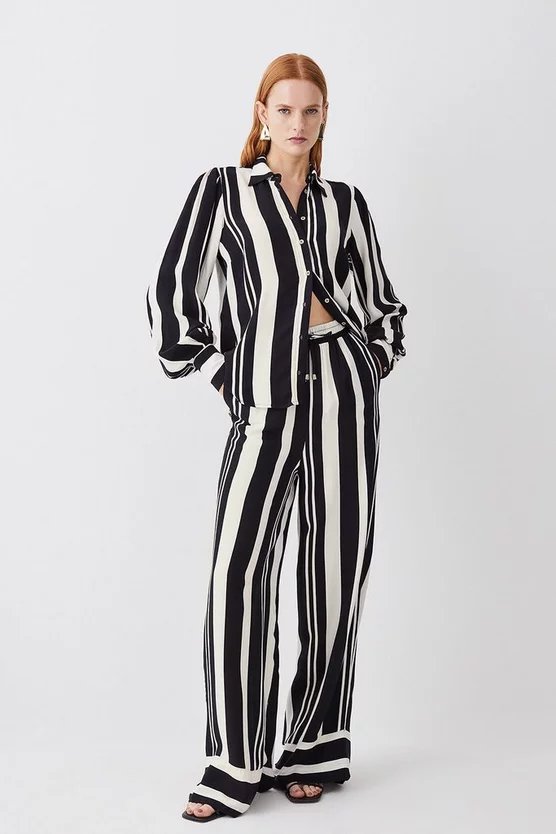 Wholesale ๐ Karen Millen Mixed Stripe Woven ๐ Shirt - mono ๐ 4 Wholesale ๐ Karen Millen Mixed Stripe Woven ๐ Shirt - mono ๐ - Image 2