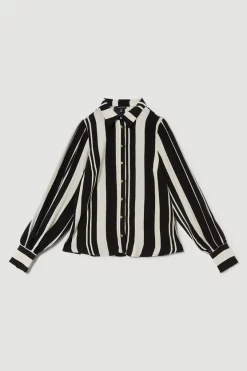 Wholesale ๐ Karen Millen Mixed Stripe Woven ๐ Shirt - mono ๐ 11 Wholesale ๐ Karen Millen Mixed Stripe Woven ๐ Shirt - mono ๐ -Karen Millen Outlet store bkk09103 mono xl 3