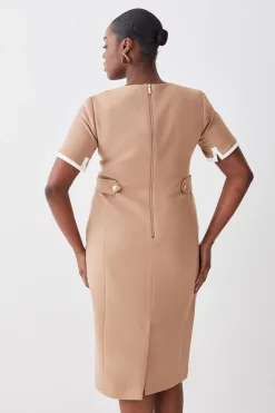 Wholesale 🥰 Karen Millen Plus Size Compact Stretch Contrast Panel Midi Pencil 👗 Dress - camel 🎉 10 Wholesale 🥰 Karen Millen Plus Size Compact Stretch Contrast Panel Midi Pencil 👗 Dress - camel 🎉 -Karen Millen Outlet store bkk09116 camel xl 2