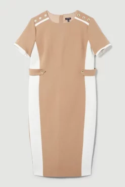 Wholesale 🥰 Karen Millen Plus Size Compact Stretch Contrast Panel Midi Pencil 👗 Dress - camel 🎉 11 Wholesale 🥰 Karen Millen Plus Size Compact Stretch Contrast Panel Midi Pencil 👗 Dress - camel 🎉 -Karen Millen Outlet store bkk09116 camel xl 3