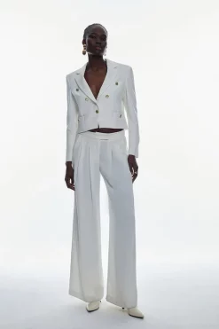 Brand new ๐ Karen Millen Compact Stretch Nautical Cropped Tailored Jacket - navy โ 11 Brand new ๐ Karen Millen Compact Stretch Nautical Cropped Tailored Jacket - navy โ -Karen Millen Outlet store bkk09132 ivory xl 2