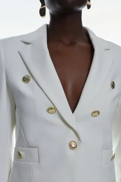 Brand new ๐ Karen Millen Compact Stretch Nautical Cropped Tailored Jacket - navy โ 13 Brand new ๐ Karen Millen Compact Stretch Nautical Cropped Tailored Jacket - navy โ -Karen Millen Outlet store bkk09132 ivory xl 4