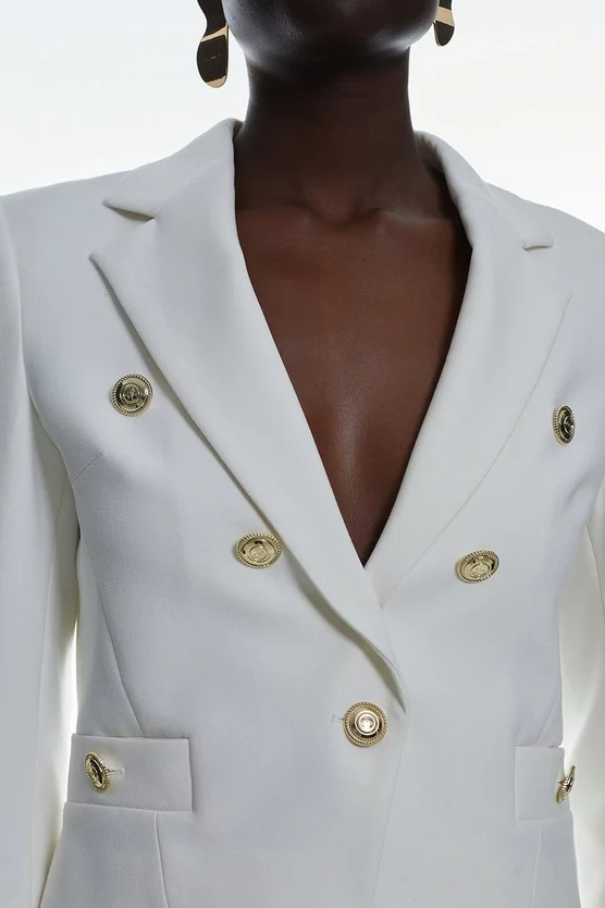 Brand new ๐ Karen Millen Compact Stretch Nautical Cropped Tailored Jacket - navy โ 7 Brand new ๐ Karen Millen Compact Stretch Nautical Cropped Tailored Jacket - navy โ - Image 5