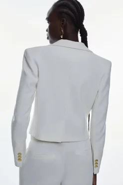 Brand new ๐ Karen Millen Compact Stretch Nautical Cropped Tailored Jacket - navy โ 14 Brand new ๐ Karen Millen Compact Stretch Nautical Cropped Tailored Jacket - navy โ -Karen Millen Outlet store bkk09132 ivory xl 5