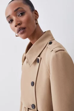 Wholesale 🥰 Karen Millen Tailored Asymmetric Hem Trench 🧥 Coat 😀 -Karen Millen Outlet store bkk09194 camel xl 5