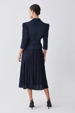 New โจ Karen Millen Petite Structured Crepe Forever Pleated Midi ๐ Dress ๐ฅ 12 New โจ Karen Millen Petite Structured Crepe Forever Pleated Midi ๐ Dress ๐ฅ -Karen Millen Outlet store bkk09272 navy xl 2