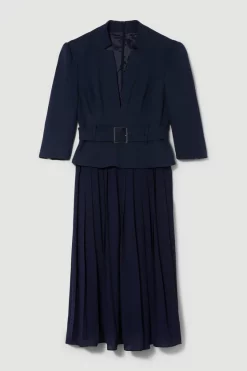 New โจ Karen Millen Petite Structured Crepe Forever Pleated Midi ๐ Dress ๐ฅ 13 New โจ Karen Millen Petite Structured Crepe Forever Pleated Midi ๐ Dress ๐ฅ -Karen Millen Outlet store bkk09272 navy xl 3