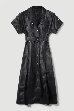 Buy 🛒 Karen Millen Leather Belted Button Detail 👚 Shirt Midi 👗 Dress - black 👏 12 Buy 🛒 Karen Millen Leather Belted Button Detail 👚 Shirt Midi 👗 Dress - black 👏 -Karen Millen Outlet store bkk09274 black xl 3
