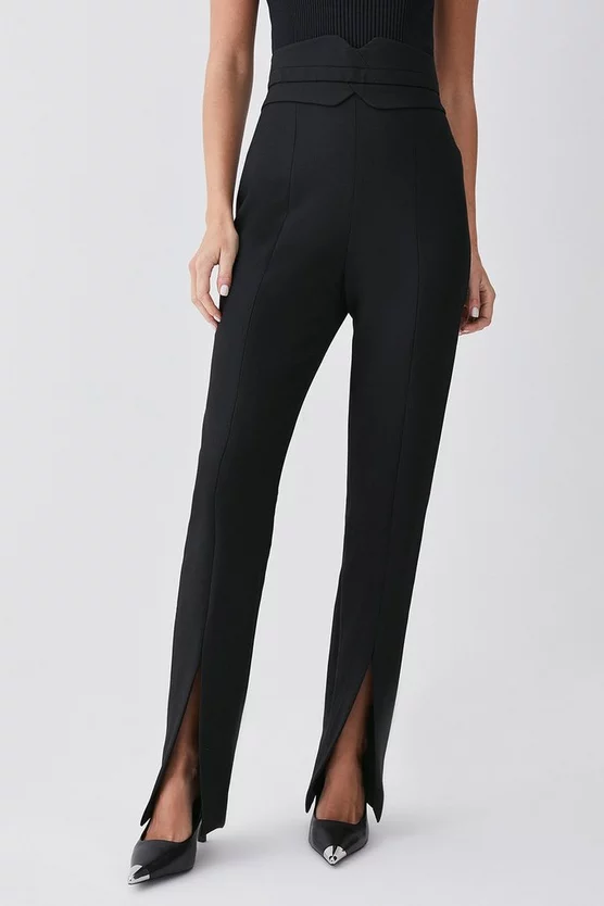 Promo ๐ Karen Millen Petite Compact Stretch High Rise Split Hem Trouser - black ๐ฅ 4 Promo ๐ Karen Millen Petite Compact Stretch High Rise Split Hem Trouser - black ๐ฅ - Image 2