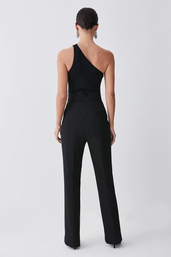 Promo ๐ Karen Millen Petite Compact Stretch High Rise Split Hem Trouser - black ๐ฅ 5 Promo ๐ Karen Millen Petite Compact Stretch High Rise Split Hem Trouser - black ๐ฅ - Image 3