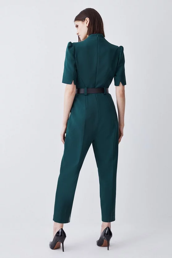 Best Sale 💯 Karen Millen Compact Stretch Forever Belt Jumpsuit - forest 👍 5 Best Sale 💯 Karen Millen Compact Stretch Forever Belt Jumpsuit - forest 👍 - Image 3