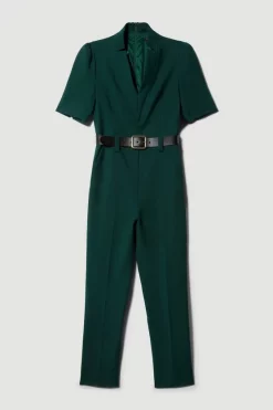 Best Sale 💯 Karen Millen Compact Stretch Forever Belt Jumpsuit - forest 👍 11 Best Sale 💯 Karen Millen Compact Stretch Forever Belt Jumpsuit - forest 👍 -Karen Millen Outlet store bkk09595 forest xl 3