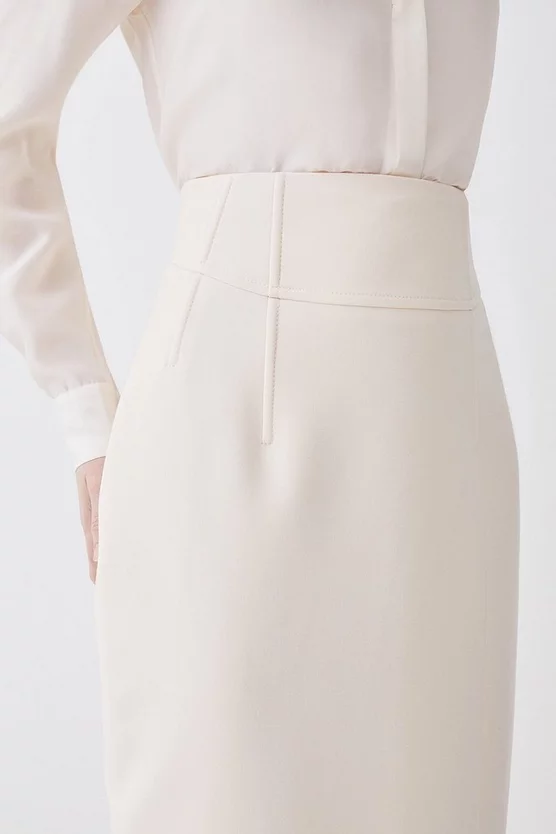 Hot Sale 👏 Karen Millen Petite Compact Stretch Corset Seamed Midi 👗 Skirt - cream 🛒 4 Hot Sale 👏 Karen Millen Petite Compact Stretch Corset Seamed Midi 👗 Skirt - cream 🛒 - Image 2
