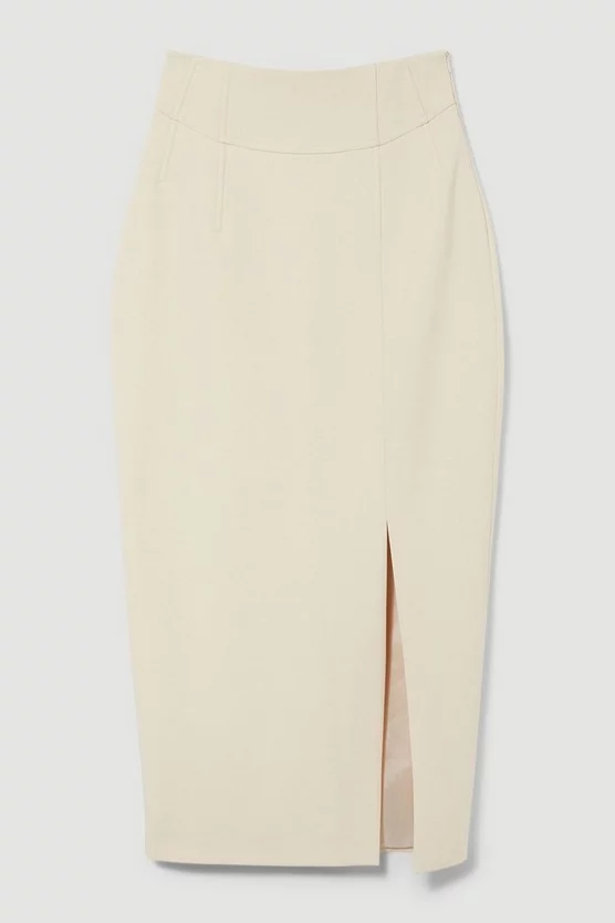 Hot Sale 👏 Karen Millen Petite Compact Stretch Corset Seamed Midi 👗 Skirt - cream 🛒 6 Hot Sale 👏 Karen Millen Petite Compact Stretch Corset Seamed Midi 👗 Skirt - cream 🛒 - Image 4