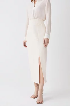 Hot Sale 👏 Karen Millen Petite Compact Stretch Corset Seamed Midi 👗 Skirt - cream 🛒 12 Hot Sale 👏 Karen Millen Petite Compact Stretch Corset Seamed Midi 👗 Skirt - cream 🛒 -Karen Millen Outlet store bkk09605 cream xl 4