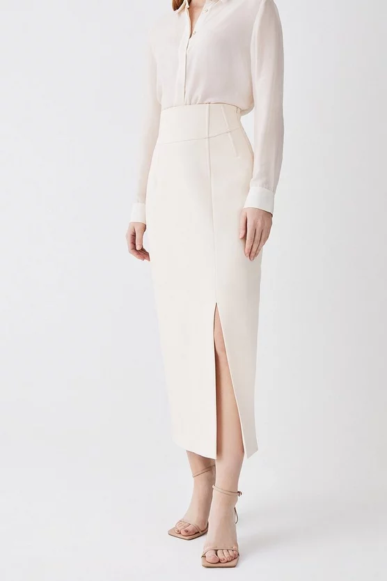 Hot Sale 👏 Karen Millen Petite Compact Stretch Corset Seamed Midi 👗 Skirt - cream 🛒 7 Hot Sale 👏 Karen Millen Petite Compact Stretch Corset Seamed Midi 👗 Skirt - cream 🛒 - Image 5