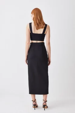 Cheap 🌟 Karen Millen Compact Stretch Corset Seamed Midiaxi 👗 Skirt 😉 10 Cheap 🌟 Karen Millen Compact Stretch Corset Seamed Midiaxi 👗 Skirt 😉 -Karen Millen Outlet store bkk09635 black xl 2