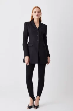 Flash Sale 😍 Karen Millen Clean Tailored Split Detail Blazer 🌟 -Karen Millen Outlet store bkk09636 black xl 4