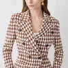 Cheap 😍 Karen Millen Check Tweed Military Tailored Blazer 🛒 1 Cheap 😍 Karen Millen Check Tweed Military Tailored Blazer 🛒 -Karen Millen Outlet store bkk09662 brown xl