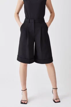 Brand new ๐ Karen Millen Tall Compact Stretch Turn Up Hem Tailored Walking Shorts - black ๐งจ 12 Brand new ๐ Karen Millen Tall Compact Stretch Turn Up Hem Tailored Walking Shorts - black ๐งจ -Karen Millen Outlet store bkk09666 black xl 4