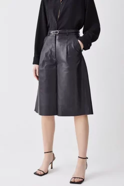 Flash Sale 😍 Karen Millen Leather Walking Short - black 😍 -Karen Millen Outlet store bkk09683 black xl 4