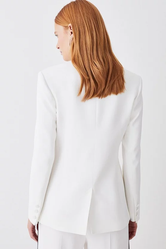 Cheap ๐ Karen Millen Compact Viscose Contrast Lapel Double Breasted Blazer - ivory ๐ 5 Cheap ๐ Karen Millen Compact Viscose Contrast Lapel Double Breasted Blazer - ivory ๐ - Image 3