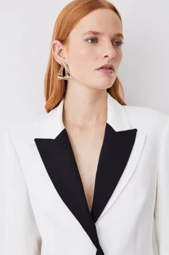 Cheap ๐ Karen Millen Compact Viscose Contrast Lapel Double Breasted Blazer - ivory ๐ 12 Cheap ๐ Karen Millen Compact Viscose Contrast Lapel Double Breasted Blazer - ivory ๐ -Karen Millen Outlet store bkk09688 ivory xl 4