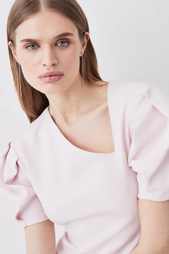 Flash Sale ๐ Karen Millen Compact Stretch Viscose Drape Detail Pencil Midi ๐ Dress - blush ๐ 7 Flash Sale ๐ Karen Millen Compact Stretch Viscose Drape Detail Pencil Midi ๐ Dress - blush ๐ - Image 5