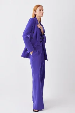 Cheapest 🔔 Karen Millen Petite Clean Tailored Darted Wide Leg Trouser - purple ⌛ -Karen Millen Outlet store bkk09700 purple xl 4