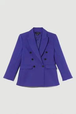 Best Sale 🎉 Karen Millen Petite Clean Tailored Double Breasted Blazer - purple ⌛ -Karen Millen Outlet store bkk09702 purple xl 3