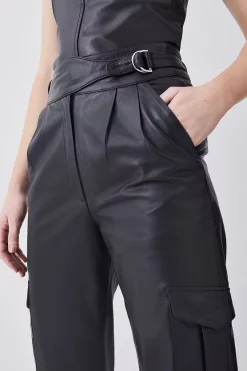 Cheap 💯 Karen Millen Leather Pocket Detail Cargo Trouser 😍 11 Cheap 💯 Karen Millen Leather Pocket Detail Cargo Trouser 😍 -Karen Millen Outlet store bkk09723 black xl 4