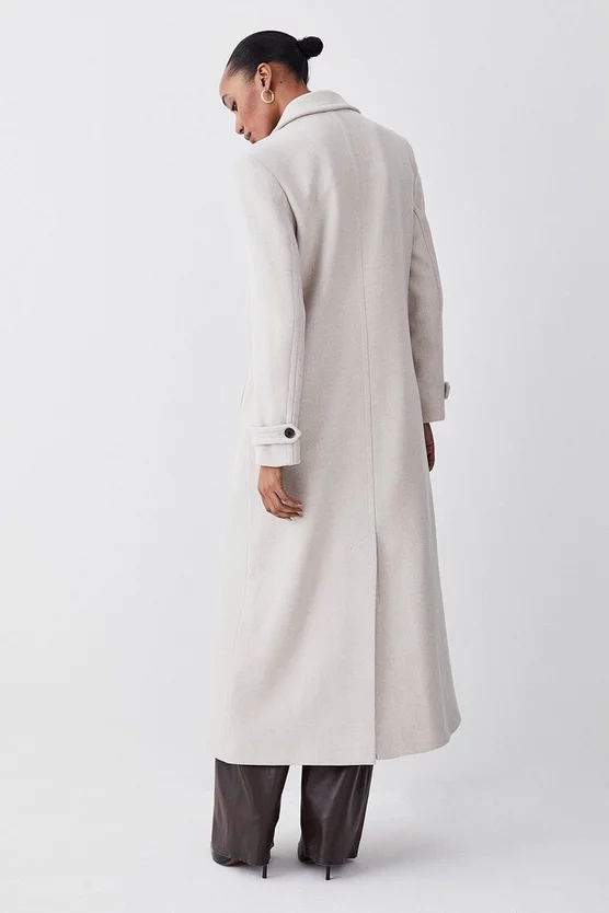 Discount 🧨 Karen Millen Petite Italian Wool Double Breasted 🧥 Coat - oatmeal 🥰 5 Discount 🧨 Karen Millen Petite Italian Wool Double Breasted 🧥 Coat - oatmeal 🥰 - Image 3