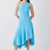 Budget โ Karen Millen One Shoulder Soft Tailored High Low Midi ๐ Dress โค๏ธ 1 Budget โ Karen Millen One Shoulder Soft Tailored High Low Midi ๐ Dress โค๏ธ -Karen Millen Outlet store bkk09859 aqua xl