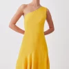 Best reviews of 😍 Karen Millen Petite One Shoulder Soft Tailored High Low 👗 Dress 🎁 -Karen Millen Outlet store bkk09861 marigold xl