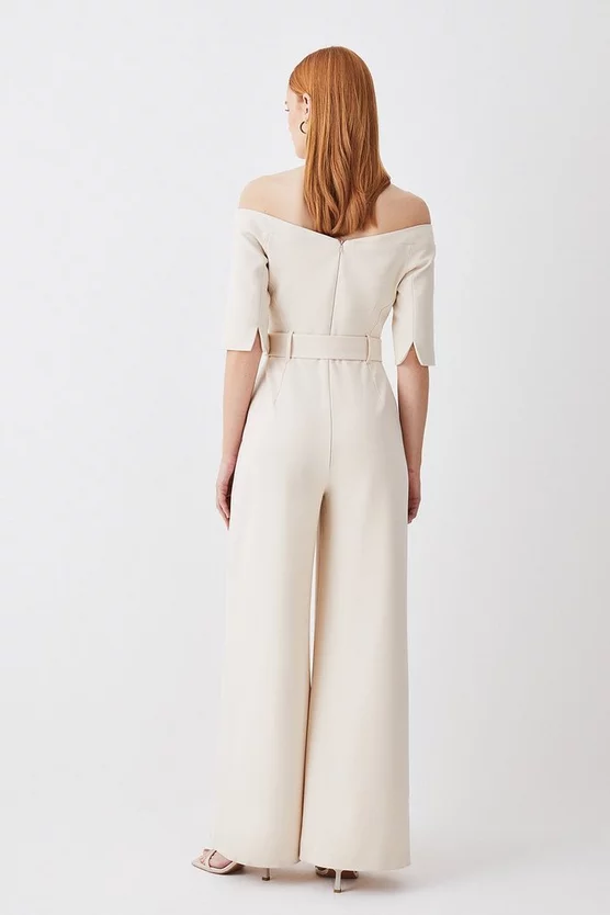 Brand new 👏 Karen Millen Structured Crepe Off Shoulder Wide Leg Jumpsuit 🛒 5 Brand new 👏 Karen Millen Structured Crepe Off Shoulder Wide Leg Jumpsuit 🛒 - Image 3