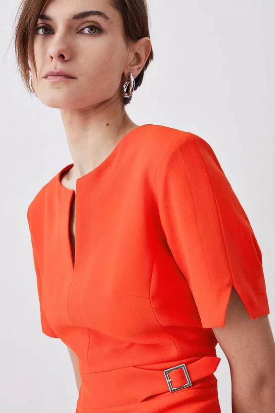 Cheap ๐ Karen Millen Tall Tailored Military Pleat Short Sleeve Mini ๐ Dress ๐งจ 4 Cheap ๐ Karen Millen Tall Tailored Military Pleat Short Sleeve Mini ๐ Dress ๐งจ - Image 2