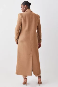 Flash Sale 😉 Karen Millen Plus Size Italian Wool Double Breasted 🧥 Coat - camel 👍 -Karen Millen Outlet store bkk09922 camel xl 2
