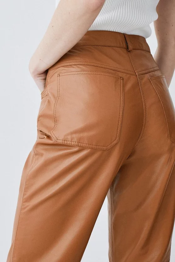 Cheap โญ Karen Millen Leather Slim Leg 5 Pocket Detail Trouser ๐ 4 Cheap โญ Karen Millen Leather Slim Leg 5 Pocket Detail Trouser ๐ - Image 2
