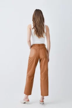 Cheap โญ Karen Millen Leather Slim Leg 5 Pocket Detail Trouser ๐ 12 Cheap โญ Karen Millen Leather Slim Leg 5 Pocket Detail Trouser ๐ -Karen Millen Outlet store bkk10139 camel xl 2
