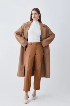 Cheap โญ Karen Millen Leather Slim Leg 5 Pocket Detail Trouser ๐ 14 Cheap โญ Karen Millen Leather Slim Leg 5 Pocket Detail Trouser ๐ -Karen Millen Outlet store bkk10139 camel xl 4