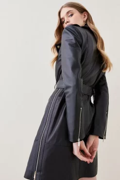 Cheapest ๐ Karen Millen Petite Leather Zip Through Biker Trench ๐งฅ Coat - black ๐คฉ 13 Cheapest ๐ Karen Millen Petite Leather Zip Through Biker Trench ๐งฅ Coat - black ๐คฉ -Karen Millen Outlet store bkk10146 black xl 4