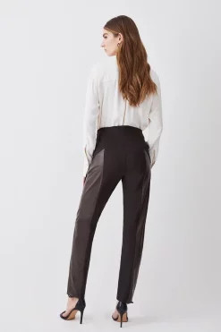 Deals 😉 Karen Millen Petite Ponte & Pu Jodhpur Leggings - chocolate 🥰 -Karen Millen Outlet store bkk10213 chocolate xl 2