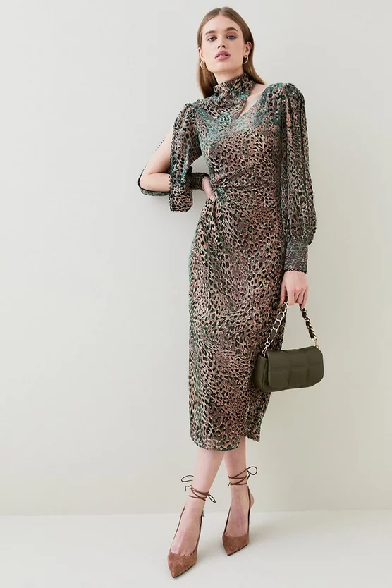 Outlet 😍 Karen Millen Velvet Animal Devoure Woven Maxi 👗 Dress 🤩 8 Outlet 😍 Karen Millen Velvet Animal Devoure Woven Maxi 👗 Dress 🤩 - Image 6